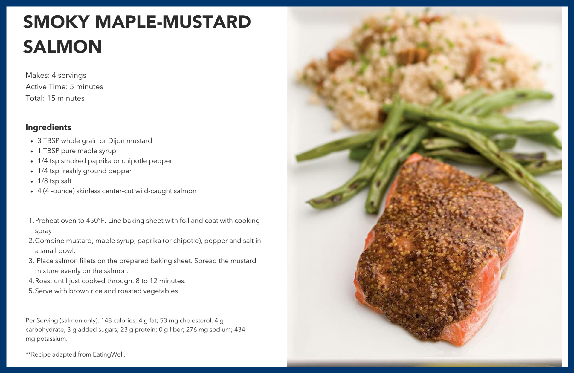 Smoky maple-mustard salmon recipe